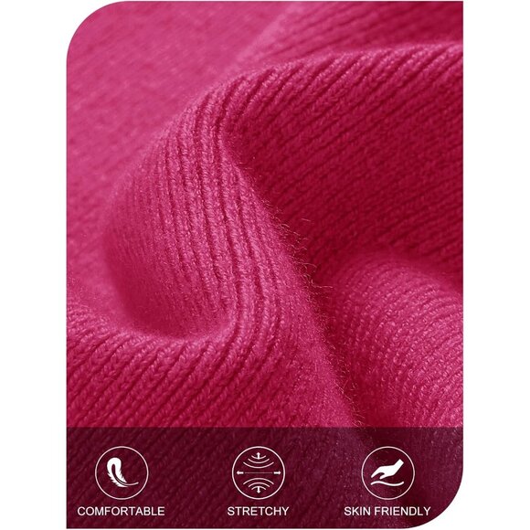 Merokeety Women's Rosepink Off Shoulder Long Sleeve Elegant Bodycon Midi Dress - Picture 4 of 9